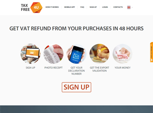 Tax Free 4U website screenshot